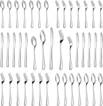 30 Piece Silverware Set Service for 6,Premium Stainless Steel Flatware Set,Mirror Polished Cutlery Utensil Set,Durable Home Kitchen Eating Tableware Set,Include Fork Knife Spoon Set,Dishwasher Safe