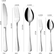 Tongke Flatware Set 20 Pieces, Stainless Steel Cutlery Set Silverware Set with Knife Spoon Fork, Service for 4, Dishwasher Safe, Ideal for Home Daily Use, Silver